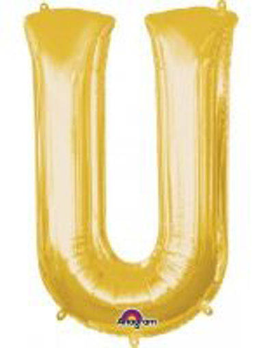 Picture of GOLD LETTER U FOIL BALLOON